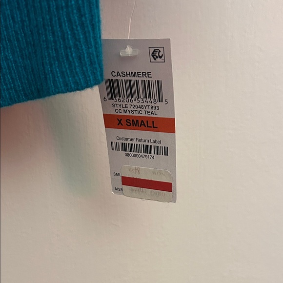 Charter Club Women's Teal Open Front Cardigan - Picture 3 of 7